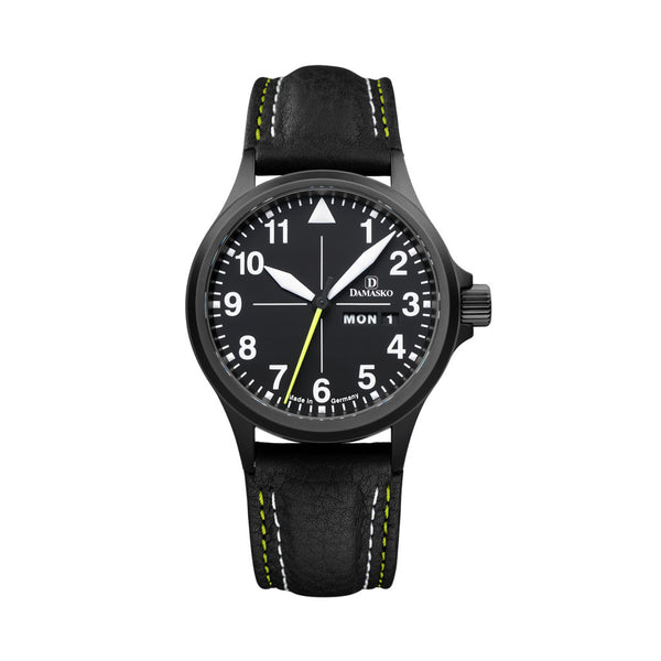Damasko 40mm Black Automatic Watch with In-House Movement #DK36BK