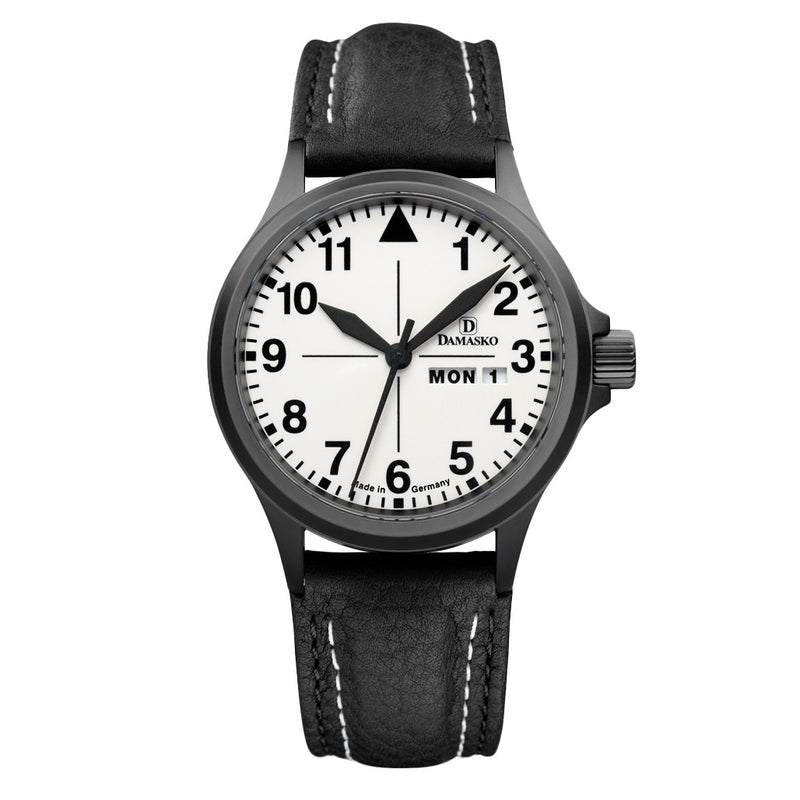 Damasko 40mm Black Automatic Watch with In-House Movement and Full Lume Dial #DK37BK