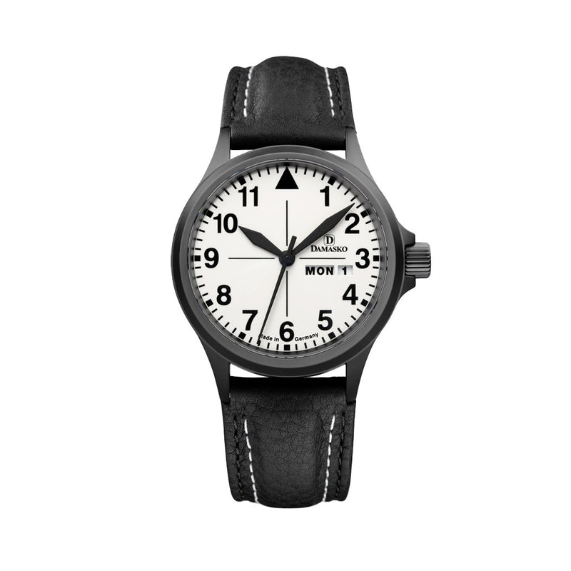 Damasko 40mm Black Automatic Watch with In-House Movement and Full Lume Dial #DK37BK