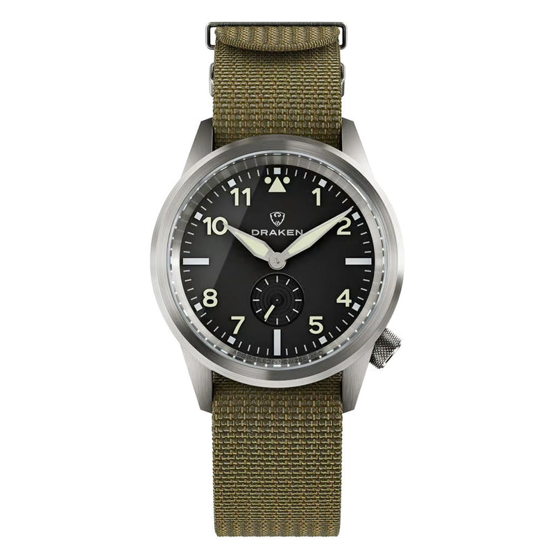 Draken Aoraki 'Flieger' Watch with Black Dial #DKN-01