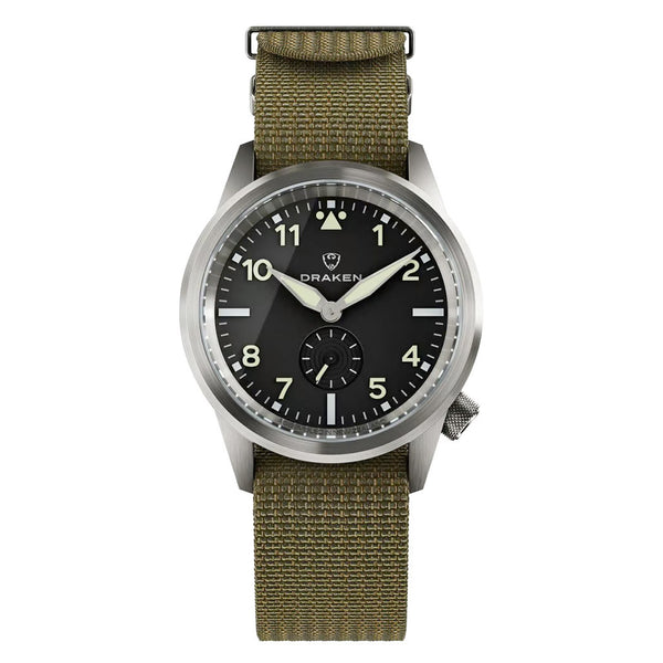 Draken Aoraki 'Flieger' Watch with Black Dial #DKN-01