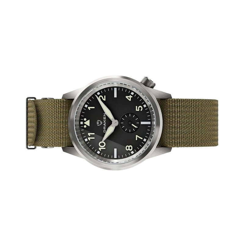 Draken Aoraki 'Flieger' Watch with Black Dial #DKN-01