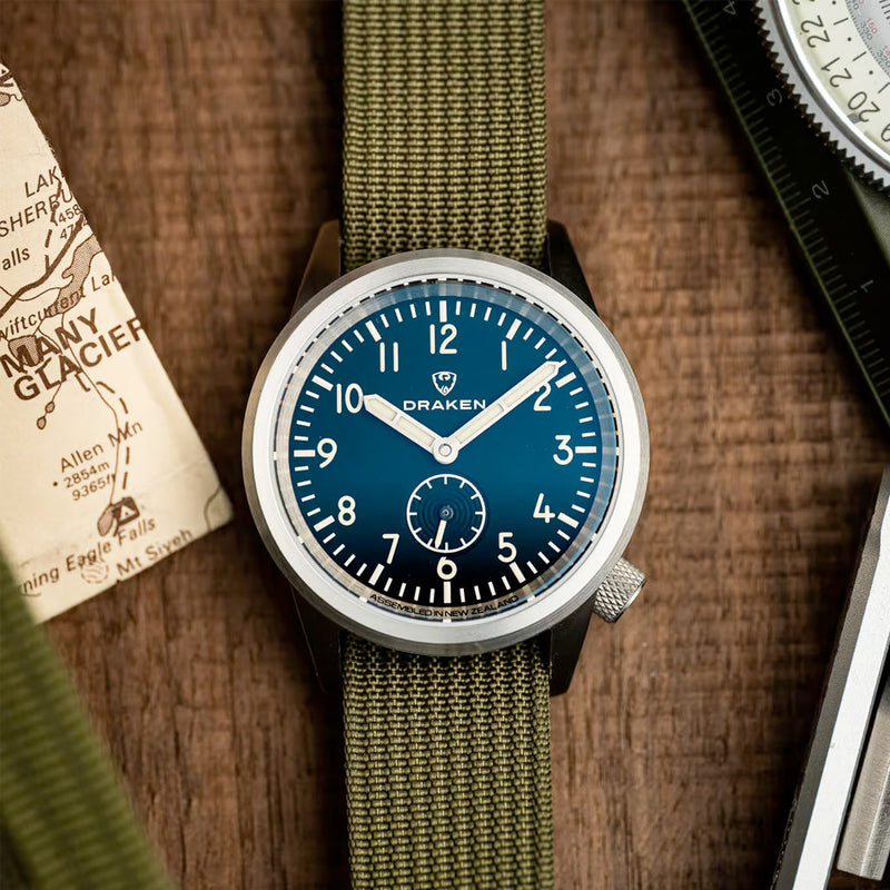 Draken Aoraki 'Milspec' Watch with Black Dial #DKN-03