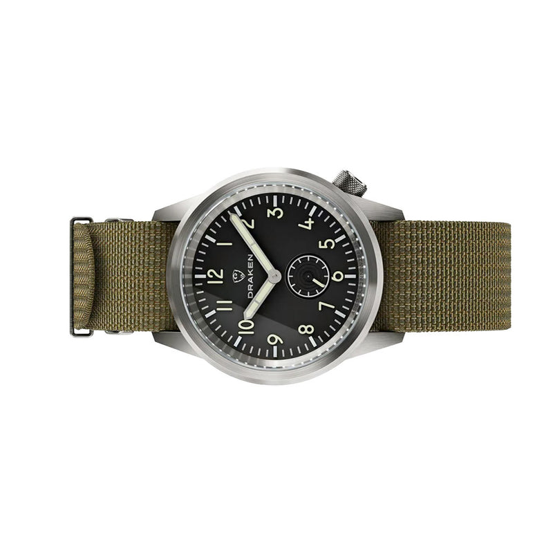 Draken Aoraki 'Milspec' Watch with Black Dial #DKN-03