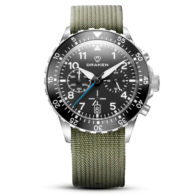 Draken Kruger 'A' Titanium Chronograph with Black Dial #DKN-04