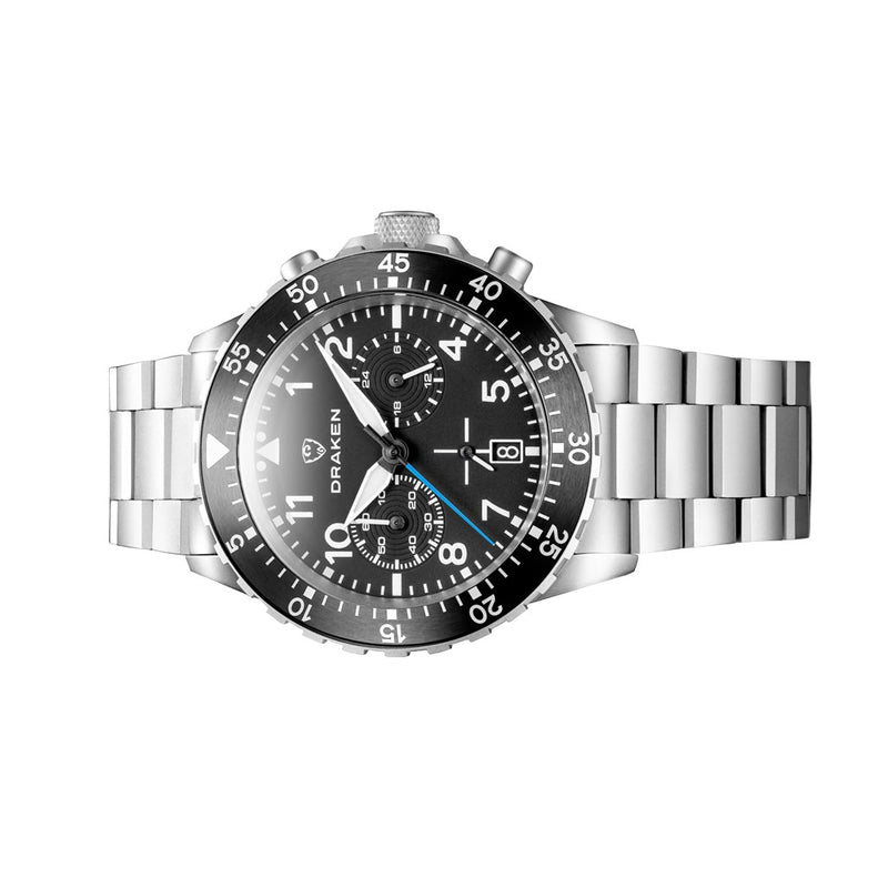 Draken Kruger 'A' Titanium Chronograph with Black Dial #DKN-04