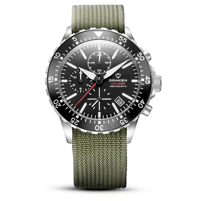 Draken Kruger 'B' Titanium Chronograph with Black Dial #DKN-05