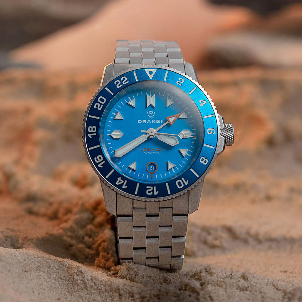 Draken Tugela GMT 'Super Blue' Dive Watch #DKN-09 — Long Island Watch