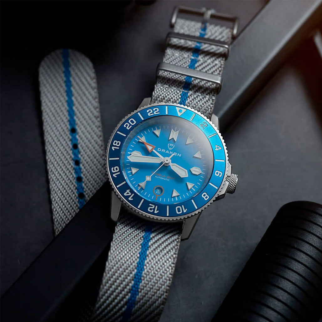 Draken Tugela GMT 'Super Blue' Dive Watch #DKN-09 — Long Island Watch