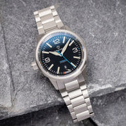 Draken Peregrine 'A' Black Dial Watch with Left Crown #DKN-11