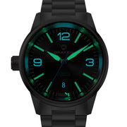 Draken Peregrine 'A' Black Dial Watch with Left Crown #DKN-11