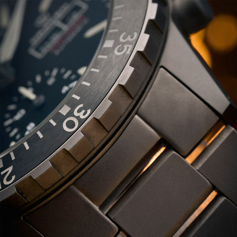 Draken Kruger Automatic Titanium Chronograph with Black Dial #DKN-14