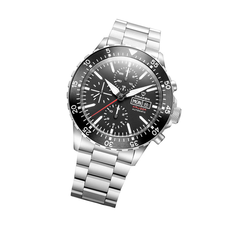 Draken Kruger Automatic Titanium Chronograph with Black Dial #DKN-14