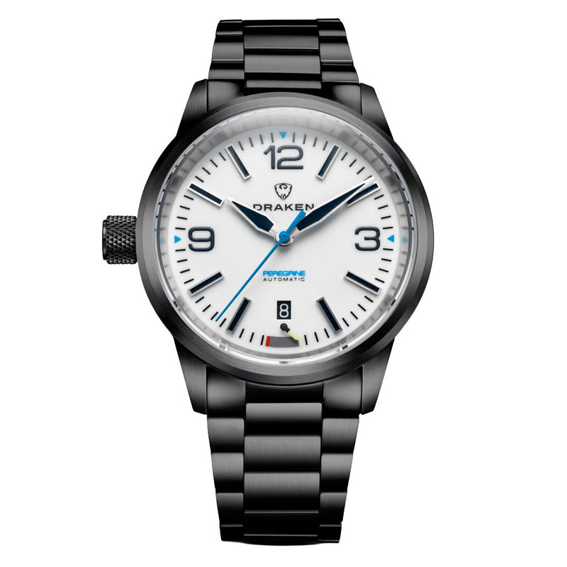 Draken Peregrine DLC 'A' Full Lume Dial Watch with Left Crown #DKN-15