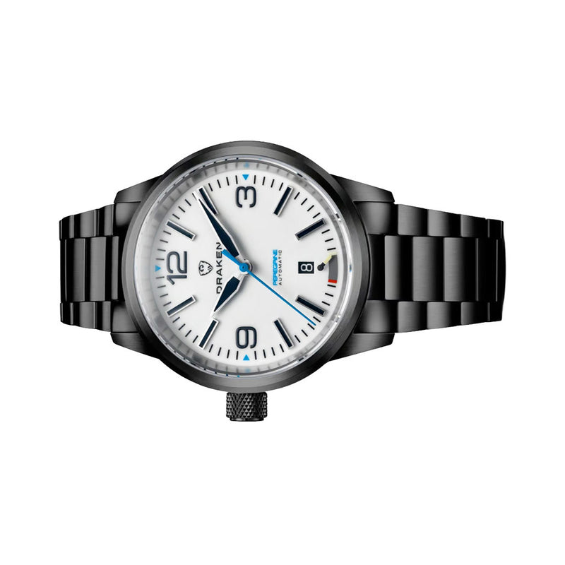 Draken Peregrine DLC 'A' Full Lume Dial Watch with Left Crown #DKN-15