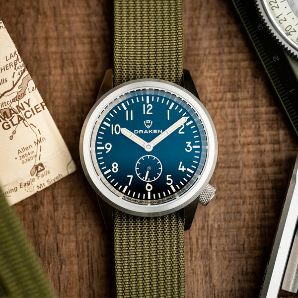 Draken Aoraki 'Milspec' Watch with Black Dial #DKN-16