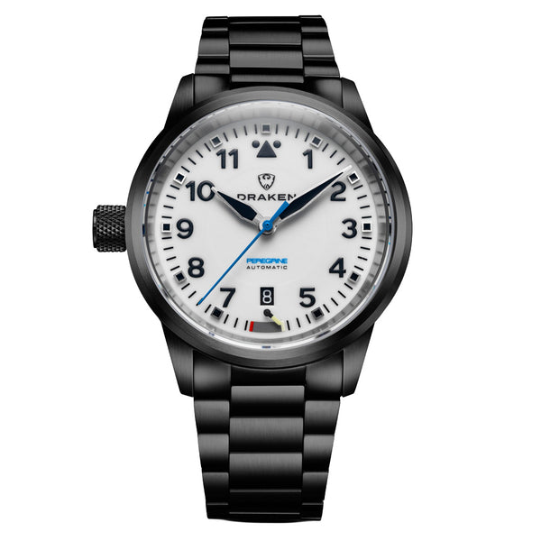 Draken Peregrine DLC 'B' Full Lume Dial Watch with Left Crown #DKN-17