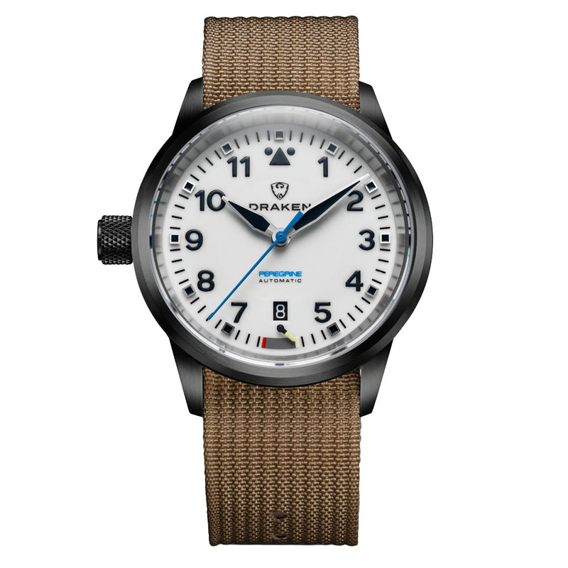 Draken Peregrine DLC 'B' Full Lume Dial Watch with Left Crown #DKN-17