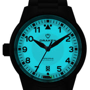 Draken Peregrine DLC 'B' Full Lume Dial Watch with Left Crown #DKN-17