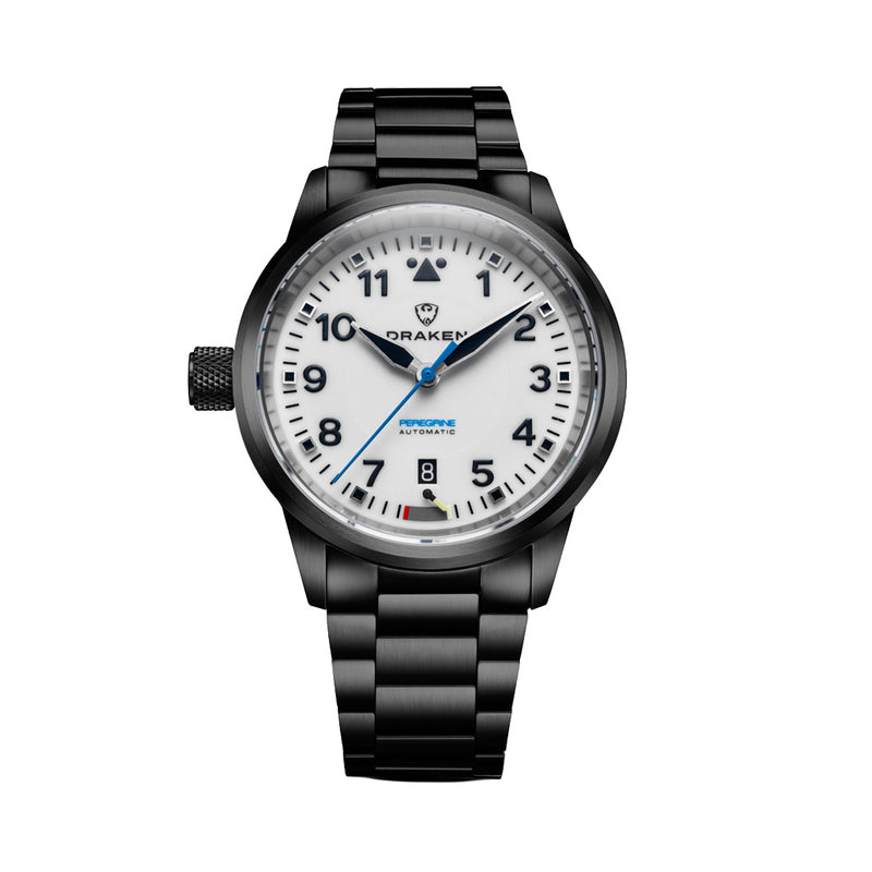 Draken Peregrine DLC 'B' Full Lume Dial Watch with Left Crown #DKN-17
