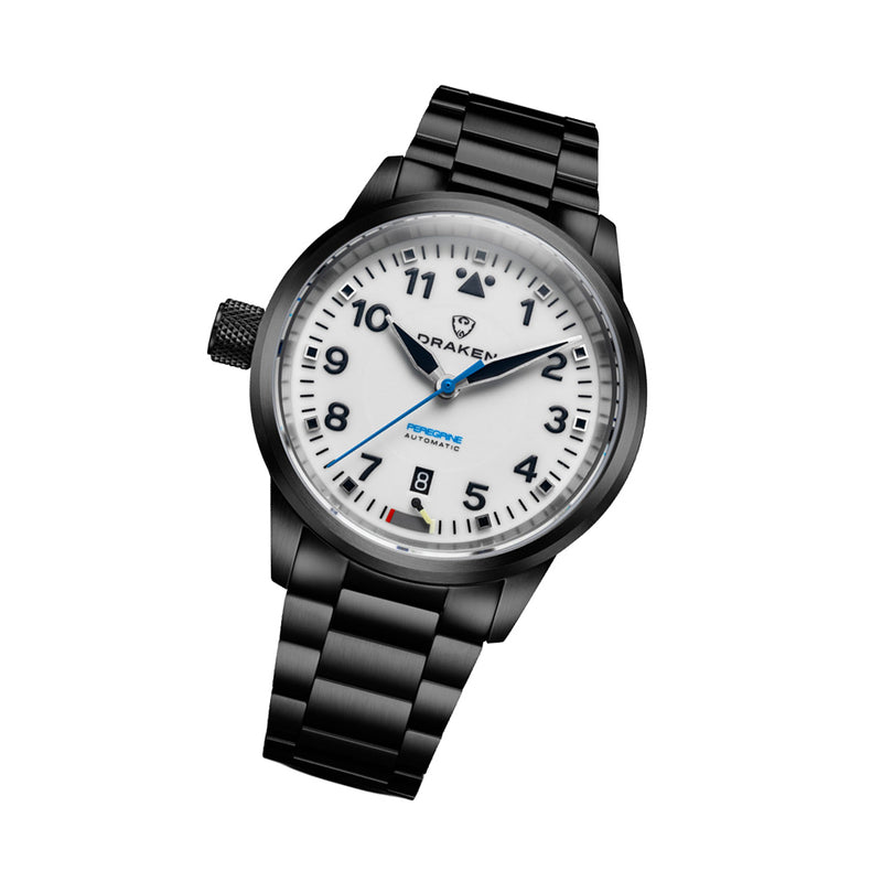 Draken Peregrine DLC 'B' Full Lume Dial Watch with Left Crown #DKN-17