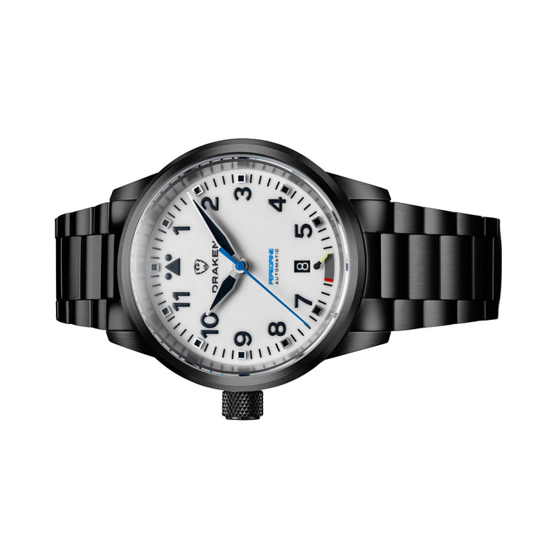 Draken Peregrine DLC 'B' Full Lume Dial Watch with Left Crown #DKN-17
