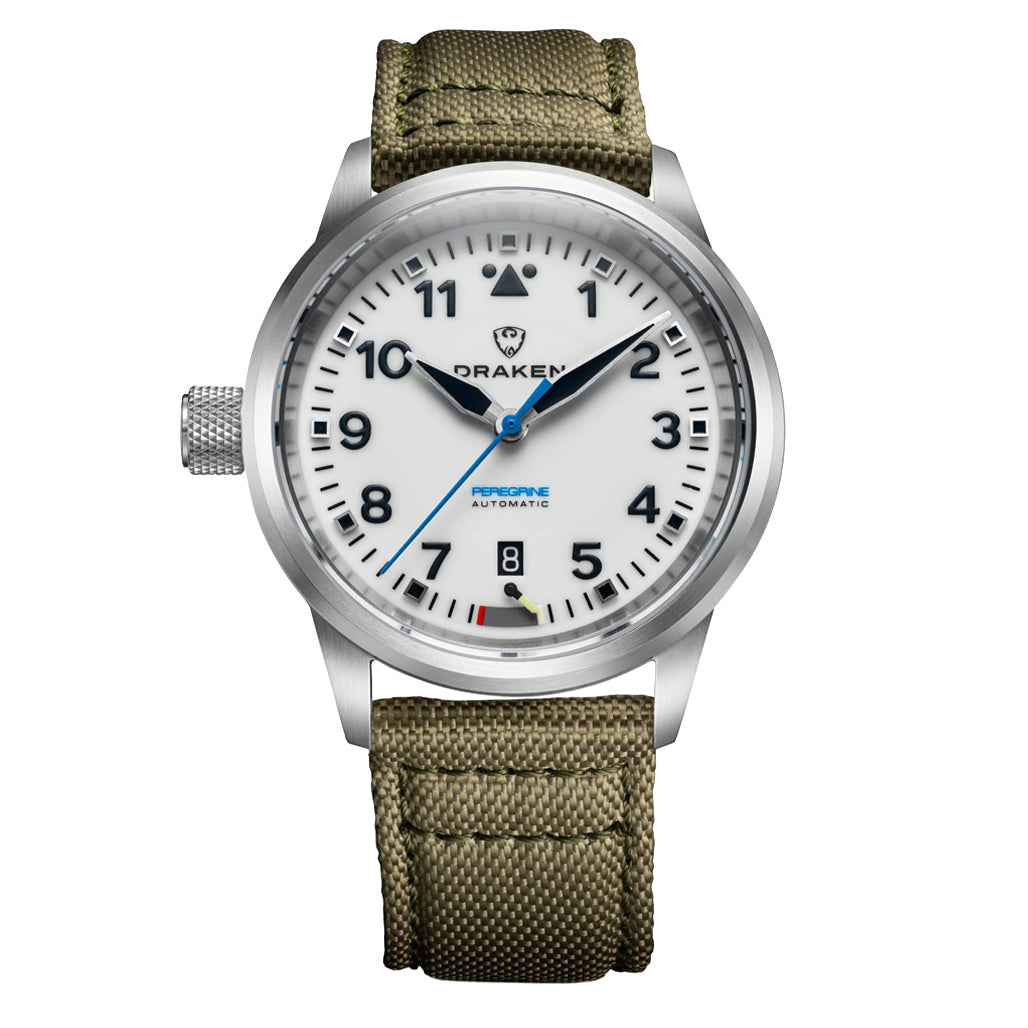 Draken Peregrine 'B' Full Lume Dial Watch with Left Crown #DKN-18