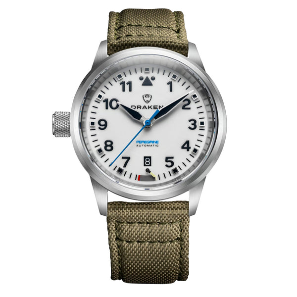 Draken Peregrine 'B' Full Lume Dial Watch with Left Crown #DKN-18