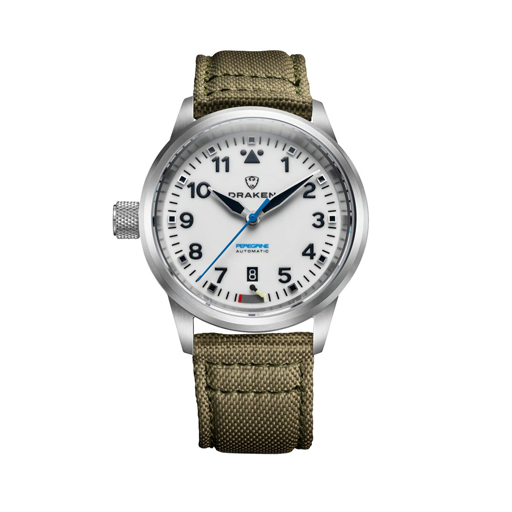 Draken Peregrine 'B' Full Lume Dial Watch with Left Crown #DKN-18