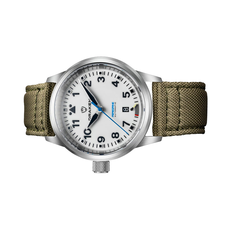Draken Peregrine 'B' Full Lume Dial Watch with Left Crown #DKN-18