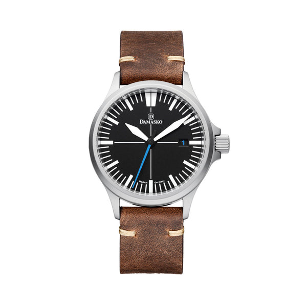 Damasko Swiss DS30 Automatic Watch with a 39mm Bead-Blasted Submarine Steel Case #DS30-BLUE