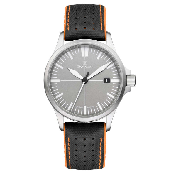 Damasko Swiss DS30 Automatic Watch with a 39mm Bead-Blasted Submarine Steel Case #DS30-Grey zoom