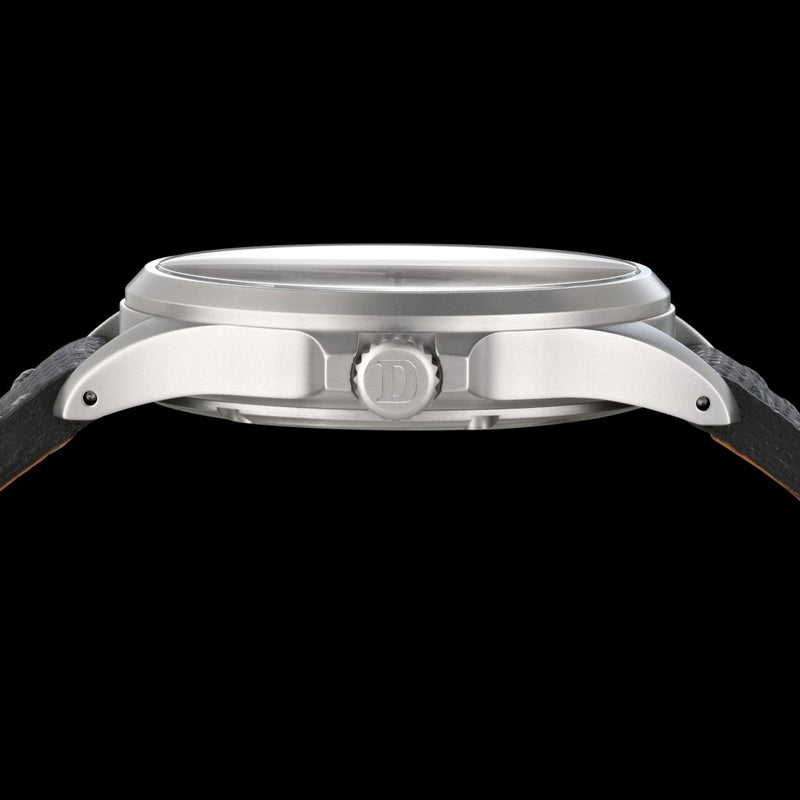 Damasko Swiss DS30 Automatic Watch with a 39mm Bead-Blasted Submarine Steel Case #DS30-Grey crown