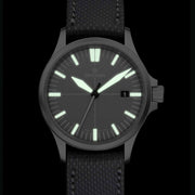Damasko Swiss DS30 Automatic Watch with a 39mm Bead-Blasted Submarine Steel Case #DS30-Grey lume
