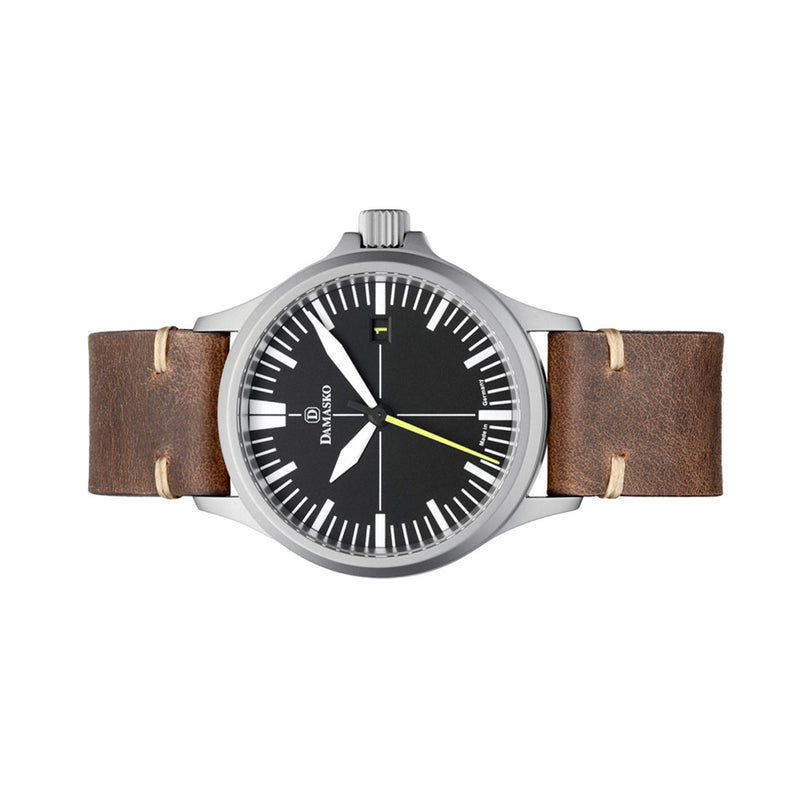 Damasko Swiss DS30 Yellow Automatic Watch with a 39mm Bead-Blasted Submarine Steel Case #DS30