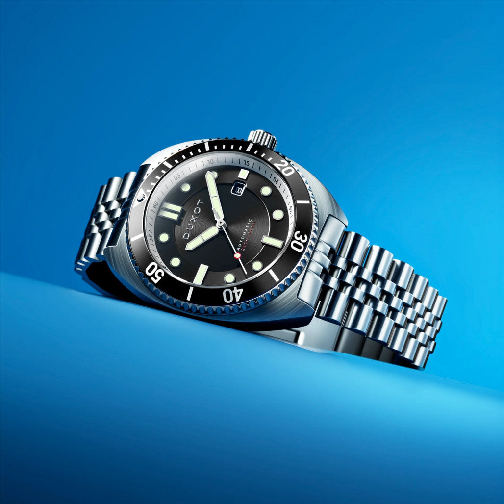 Duxot Tortuga Automatic Dive Watch with Black Dial #DX-2026-11