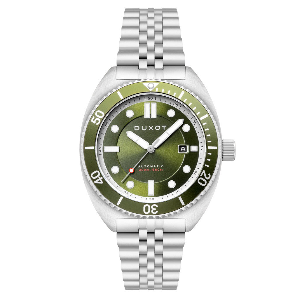 タコキチ ΩΩ Duxot Tortuga Automatic Dive Watch with Green Dial #DX-2026-22