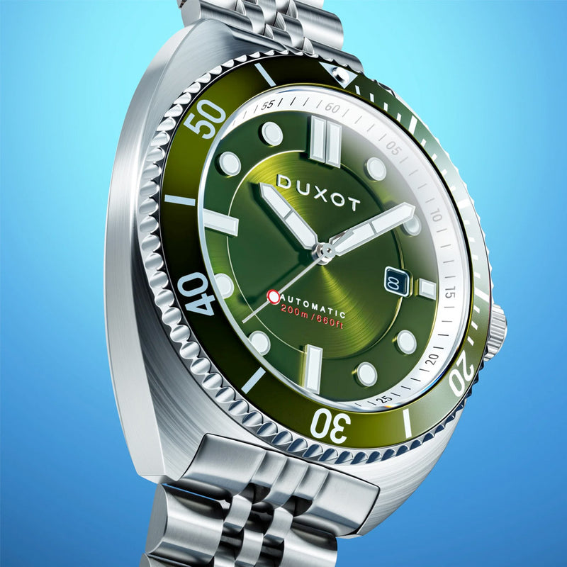 Duxot Tortuga Automatic Dive Watch with Green Dial #DX-2026-22