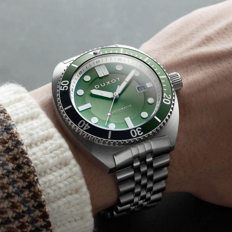 Duxot Tortuga Automatic Dive Watch with Green Dial #DX-2026-22