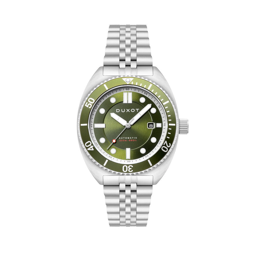 Duxot Tortuga Automatic Dive Watch with Green Dial #DX-2026-22