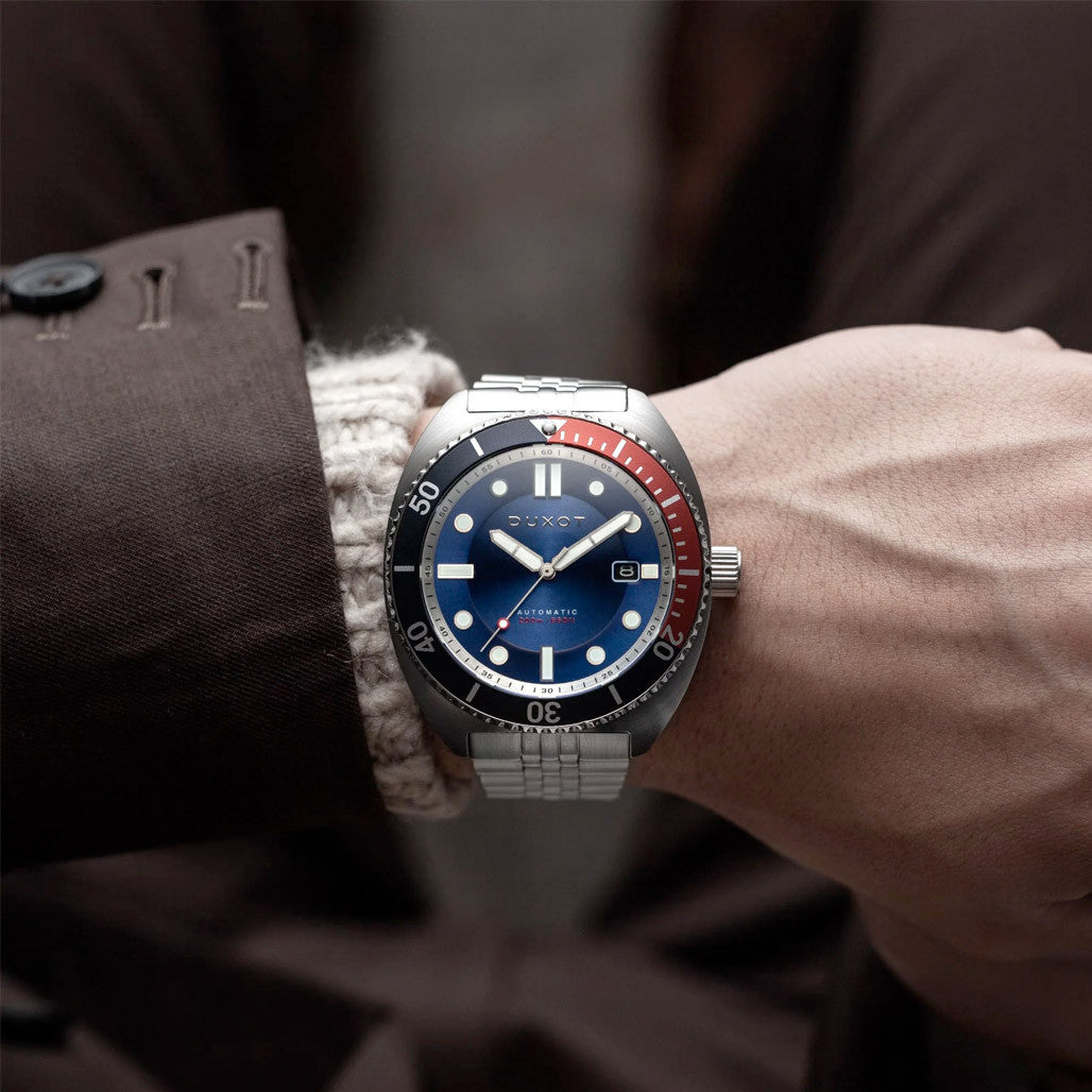 Duxot Tortuga Automatic Dive Watch with Blue Dial #DX-2026-33
