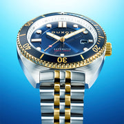 Duxot Tortuga Automatic Two-Tone Dive Watch with Blue Dial #DX-2026-44