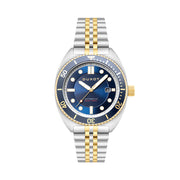 Duxot Tortuga Automatic Two-Tone Dive Watch with Blue Dial #DX-2026-44