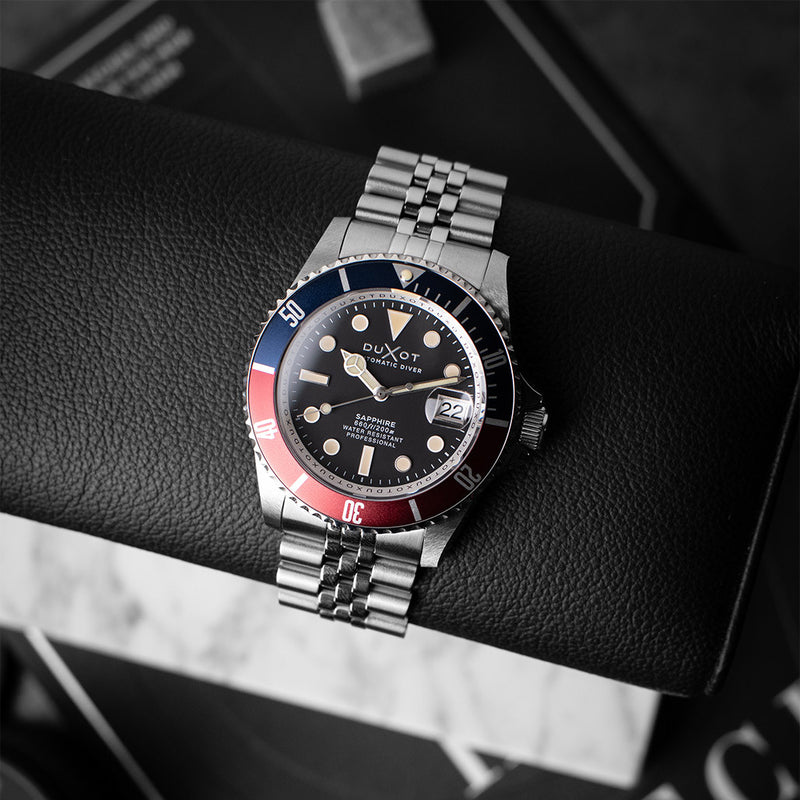 Duxot Atlantica Automatic Dive Watch with Onyx Black Dial #DX-2057-11