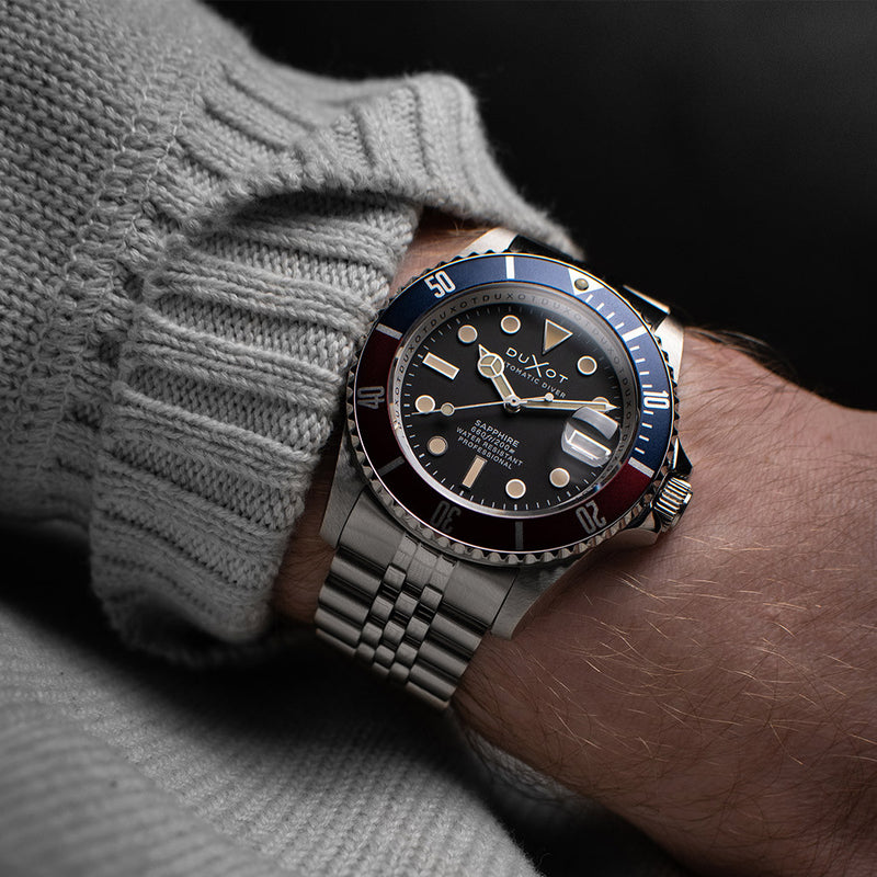 Duxot Atlantica Automatic Dive Watch with Onyx Black Dial #DX-2057-11