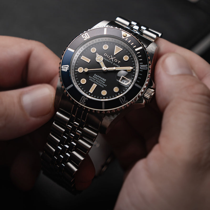 Duxot Atlantica Automatic Dive Watch with Oil Black Dial #DX-2057-22
