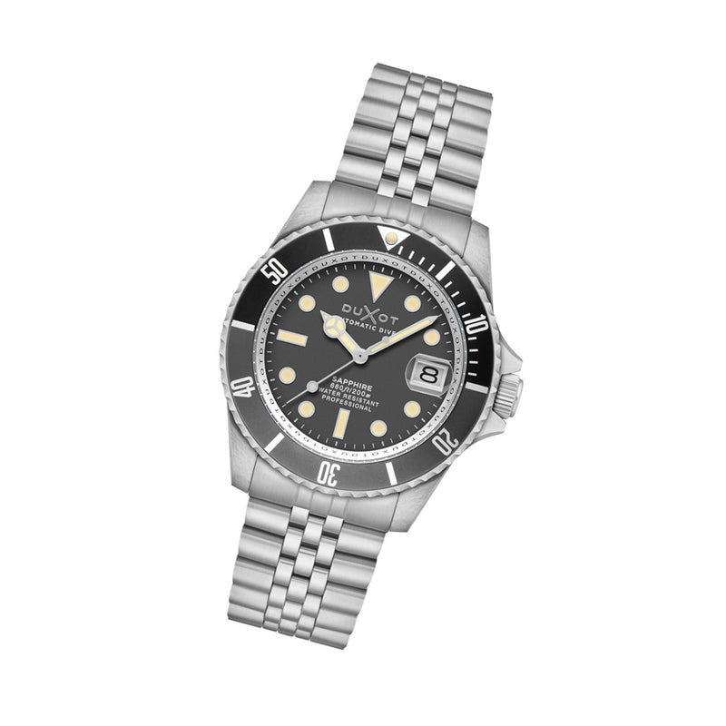 Duxot Atlantica Automatic Dive Watch with Charcoal Grey Dial #DX-2057-55