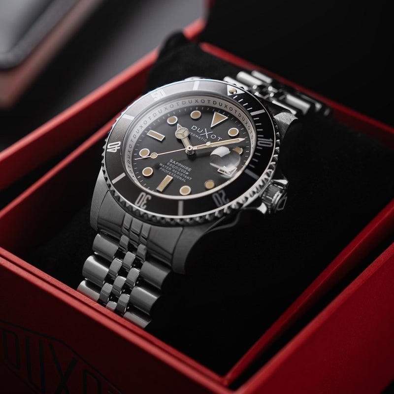 Duxot Atlantica Automatic Dive Watch with Charcoal Grey Dial #DX-2057-55