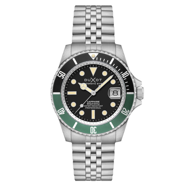 Duxot Atlantica Automatic Dive Watch with Pitch Black Dial #DX-2057-77