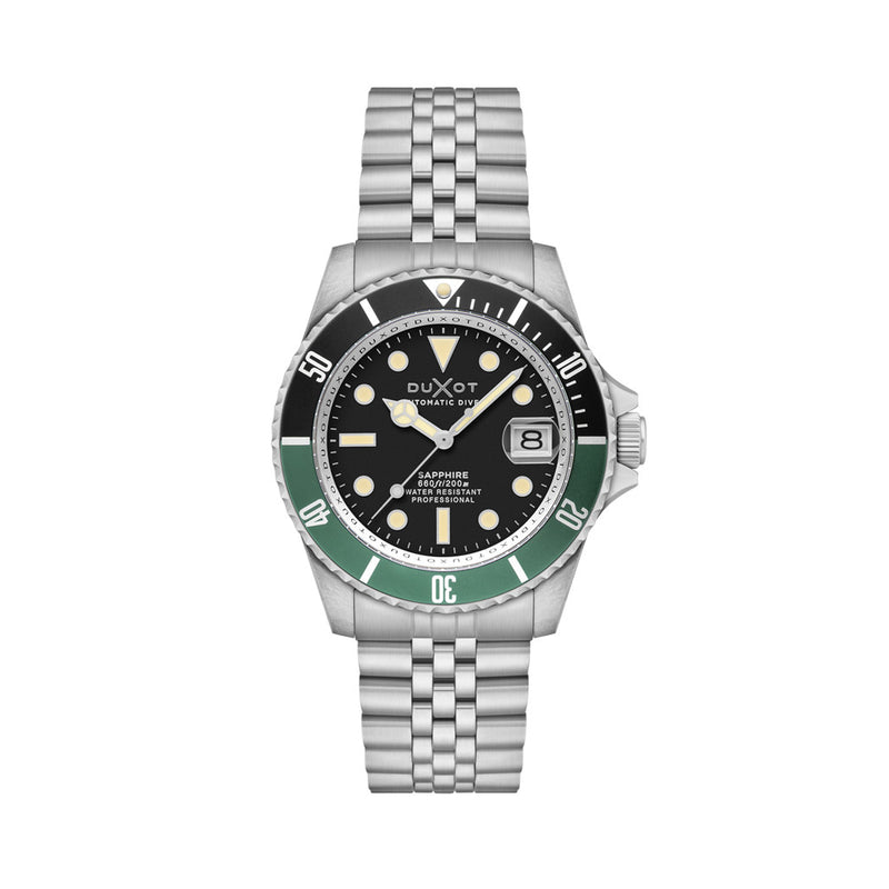 Duxot Atlantica Automatic Dive Watch with Pitch Black Dial #DX-2057-77